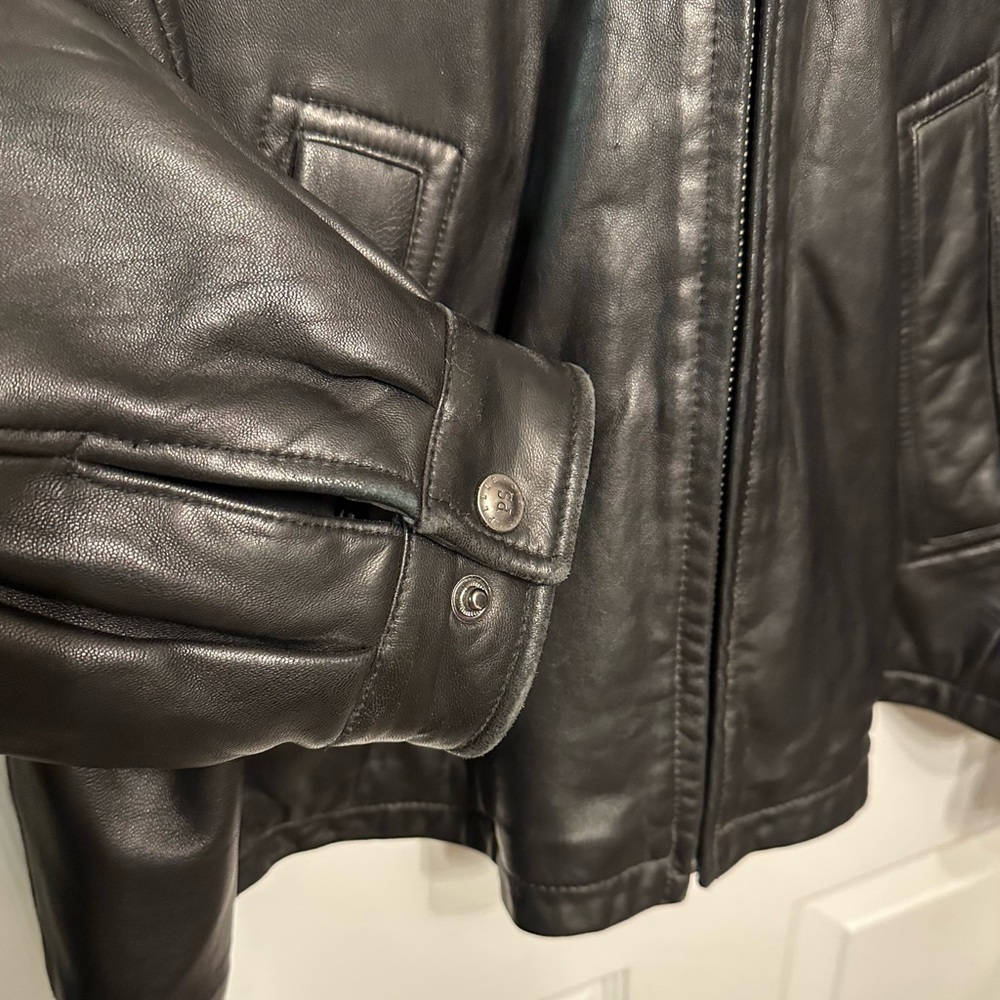 Wilson Leather L Pelle Studio Black Buttery Soft Leather Jacket Quilted Lining - Picture 4 of 9